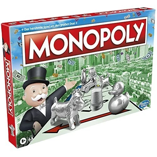Monopoly Classic Brettspiel mit Fingerhut Spielfigur Familienspiel Hasbro Neu - Bild 2 von 3