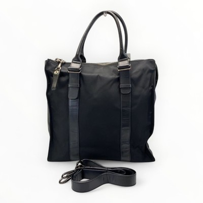 ZANELLATO 2way Tote Bag Black Authentic Men D:3.54  H:13.39  W:14.17  9569