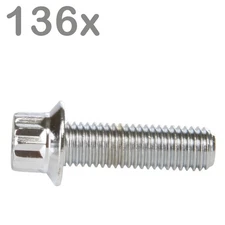 136  split rim bolts M7x24 Steel chrome for BBS Rial Schmidt O.Z. Dynatech Carli