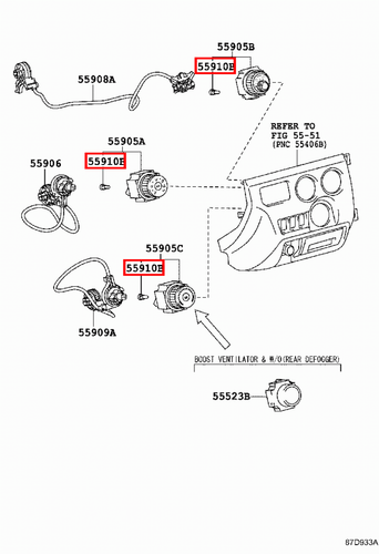 Genuine Hilux TGN26 TGN16 TGN10 KUN36 KUN35 KUN26 KUN25 Heater Control Bulb - Picture 7 of 9