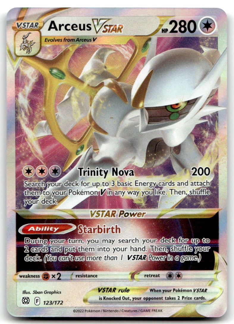 Arceus VSTAR - SWSH09 SWSH09: Brilliant Stars #123/172 Ultra Rare Holo NM