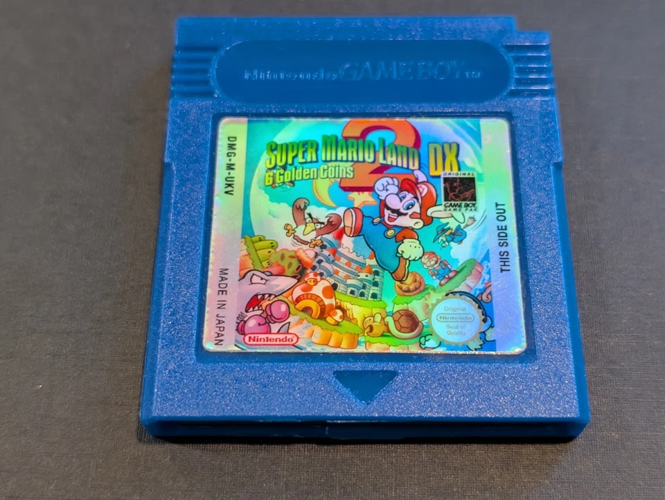 Super Mario Land 2 DX Color Handmade Holo Cartridge with battery gameboy - Imagen 2 de 4