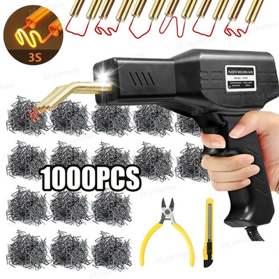 #ad Hot Stapler Car Bumper Fender Fairing Welder Gun Plastic Repair Kit 1000 Staples $20.99