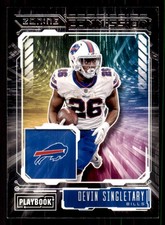 2021 Panini Playbook #ZC-DSI Devin Singletary Zoning Commission Buffalo Bills