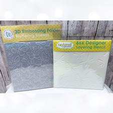 Taylored Expressions FLUTTERING FRIENDS Butterfly Stencils Embossing Folder