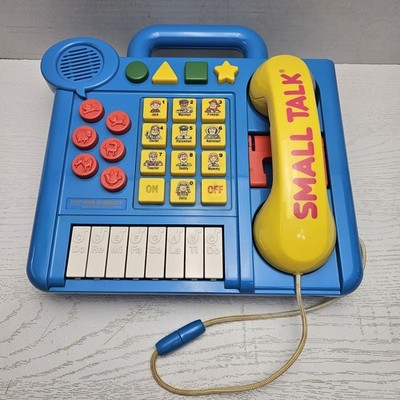 Vintage 1980s VTECH Small Talk Phone Blue Toy Preschool Interactive 1988 Works!