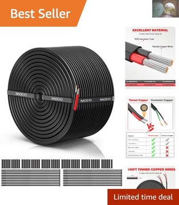100FT 18 AWG Stranded PVC Electrical Wire - Safe & Flexible for All Applications