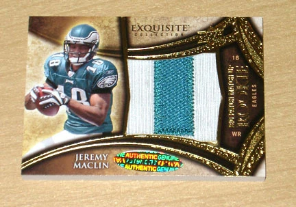 2009 UD Exquisite Michael Crabtree/Maclin patch 26/50 - Image 2 of 2