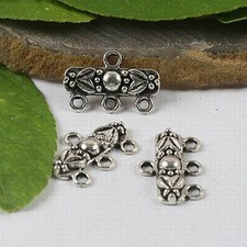 15pcs Tibetan Silver color flower 1-3 connector findings h0571