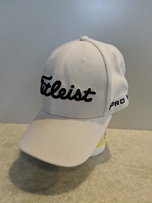 Titleist Foot Joy Men s Pro V 1 Golf Cap Hat Off White Snap Back Adjustable