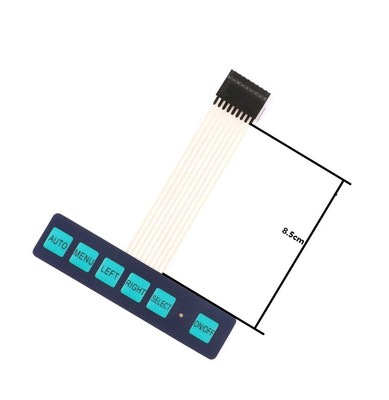1PCS 1x6 Matrix Array 6 Key Membrane Switch Keypad Keyboard 1*6 Keys with LED L