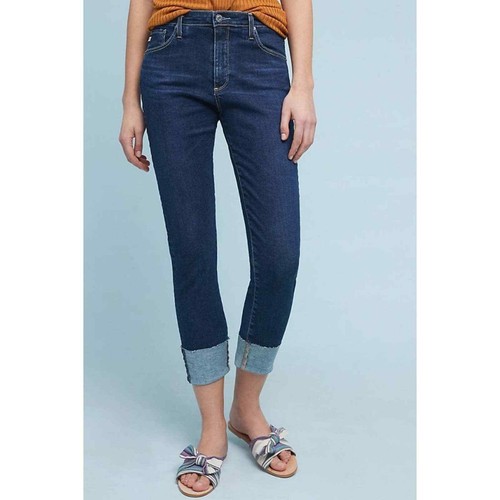 Stevie Cuff Slim Straight Jeans 