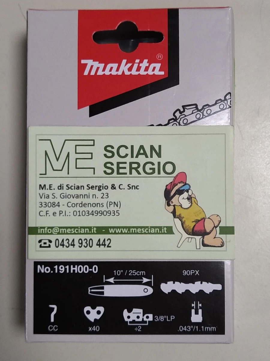 Makita 191H08-4 Catena Elettrosega 3/8 40 Maglie 1.3 mm 25cm 91PX