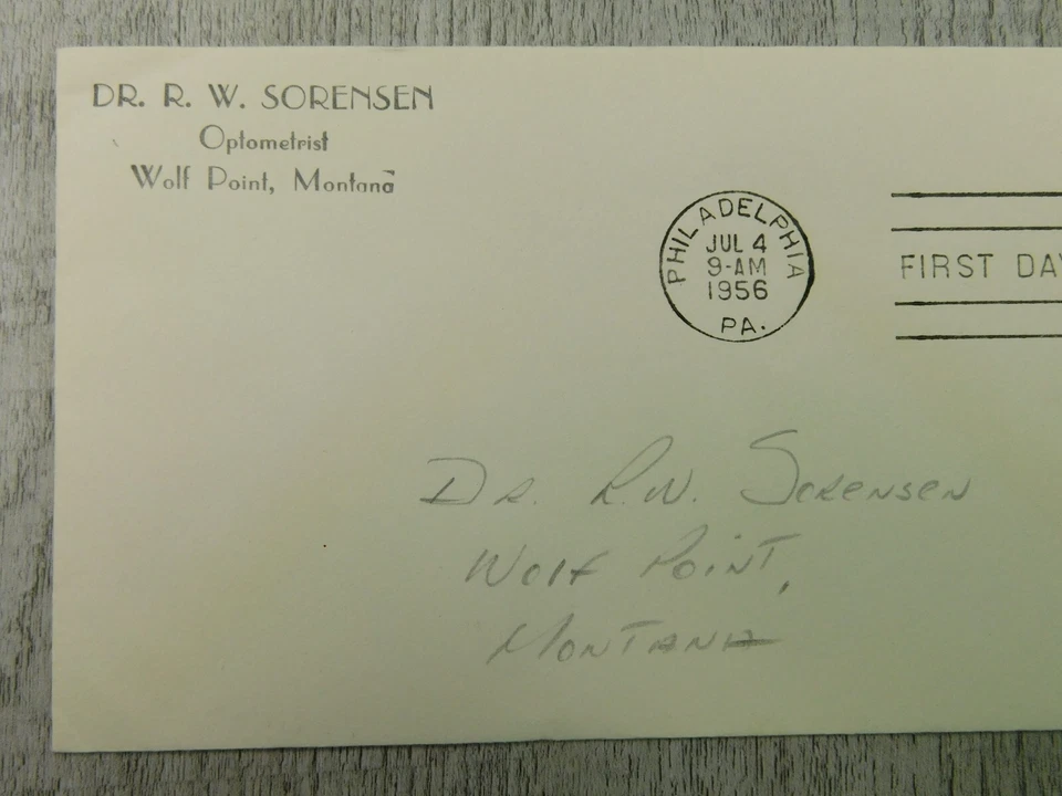 First Day Of Issue Independence Hall Philadelphia 1956 VTG Stamp Envelope Cover - Image 3 of 4