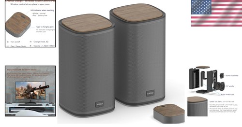 Compact Bluetooth Speakers with Steel Mesh & Touch Control - Perfect for Gaming - Picture 2 of 10