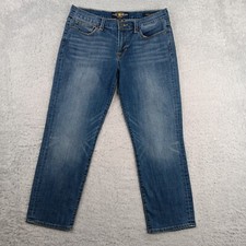 Lucky Brand Jeans Womens 10/30 Blue Sweet Crop Denim Mid-Rise