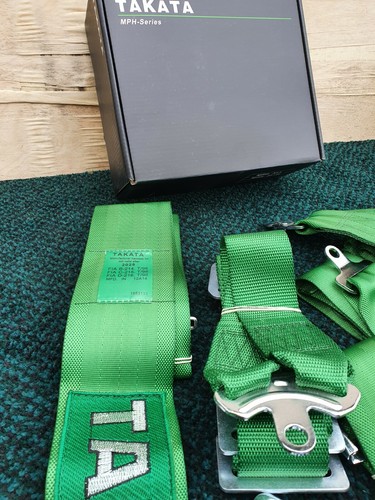 Cinturones de seguridad de carreras TAKATA MPH-341 + CS-361 6 puntos VERDE arnés de carreras | eBay