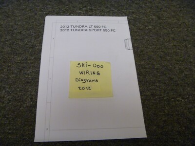 2012 Ski-Doo Tundra LT 550 FC Snowmobile Electrical Wiring Diagrams Manual