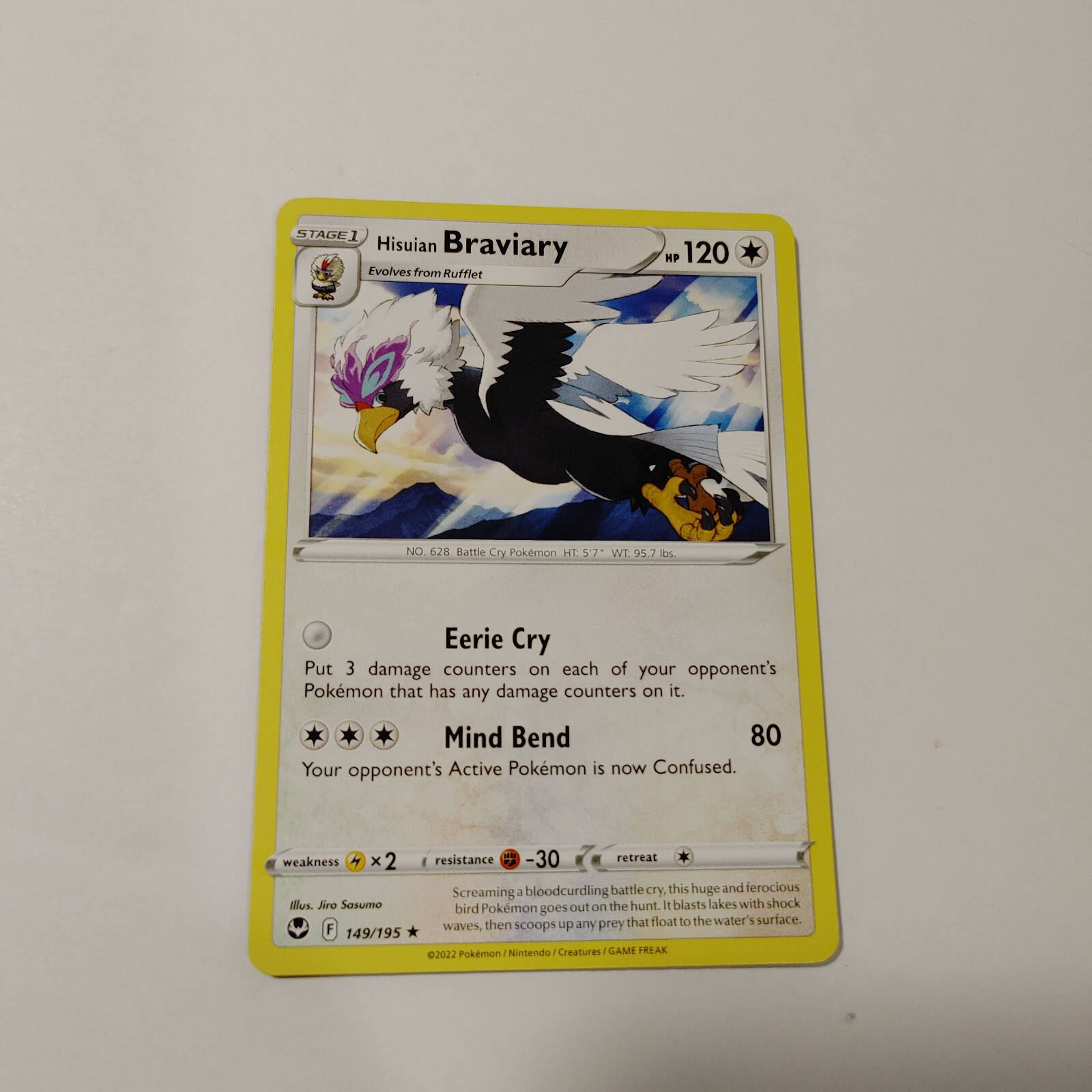 Pokemon Card Braviary NM Condition Ungraded SKU0016