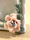 VintageMini Porcelain Photo Frame Victorian White and Flower 1.75x2.75” Opening — photo 3