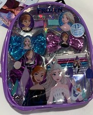 Disney Frozen Anna Elsa 12 pcs. Girls Hair Accessories 7" Backpack Gift Set NEW