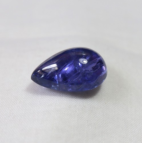 13.8 Carat Natural Blue Tanzanite Pear Shape Cabochon 18.1x12.4x7.6 MM - Picture 3 of 10