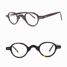 Spring Hinges Vintage Super Small Oval Acetate Eyeglass Frames Full Rim Glasses