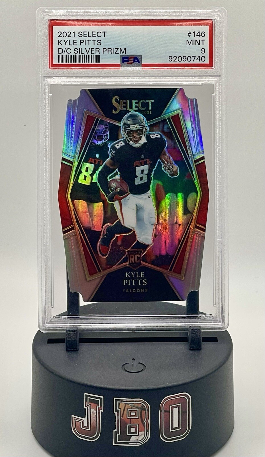 2021 Select Kyle Pitts Rookie Silver Die-Cut Prizm Premier Level RC #146 (PSA 9)