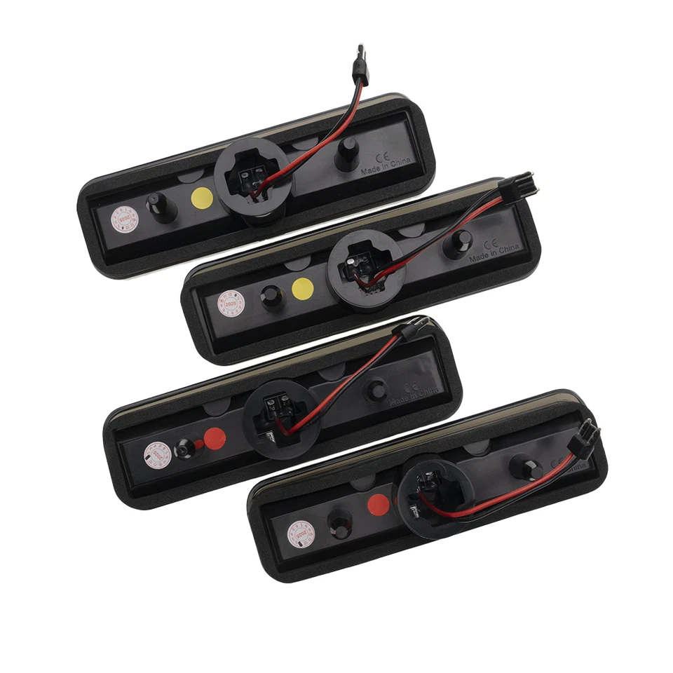 Smoked LED Side Marker Light For Chevy Camaro 1970-1977 Amber& Red Front Rear 4x - Bild 2 von 4