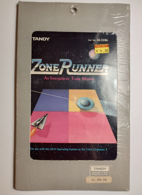 Zone Runner Video Game for Tandy Color Computer 3 BRAND NEW FACTORY SEALED!!!
