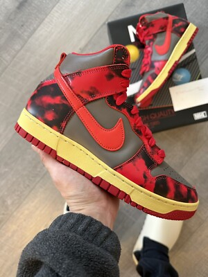 New DS Size 7.5 - Nike Dunk High 1985 Acid Wash Red DD9404-600