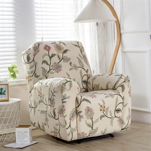 Copripoltrona reclinabile elastica stampata floreale copertura geometria nordica 4 pz/set - Foto 9 di 37