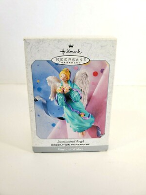 Vintage Hallmark Keepsake Ornament Inspirational Angel World of Wishes 1999 New 