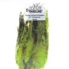 Hareline Barred Varient Schlappen 5-7" - Chartreuse