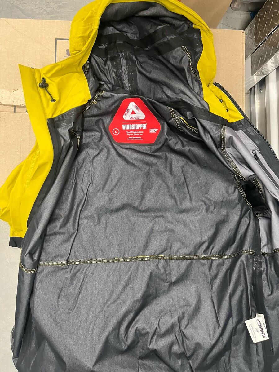 Palace Gore-Tex Jacket Large Yellow Mustard Authentic Palace Gore-Tex Jacket Large Yellow Mustard Authentic