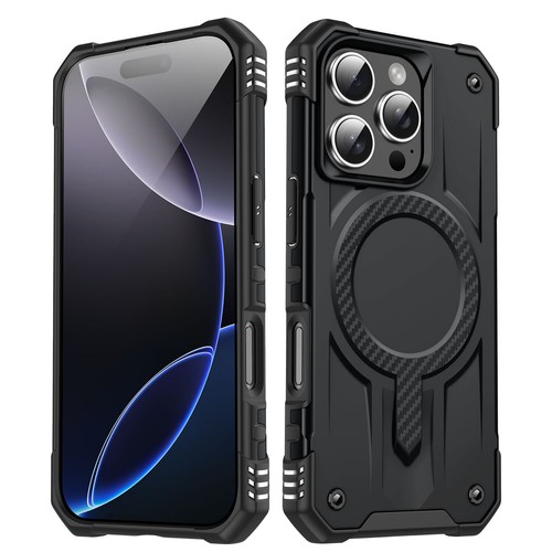 For iPhone 16 Pro Max/16E/15 Pro Magnetic Shockproof Hard Back Slim Rugged Case - Picture 7 of 68
