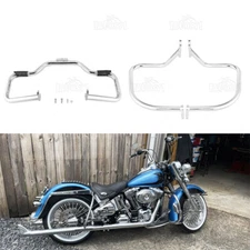Highway Engine Guards & Rear Saddlebag Crash Bar For Harley 05-17 Softail Deluxe