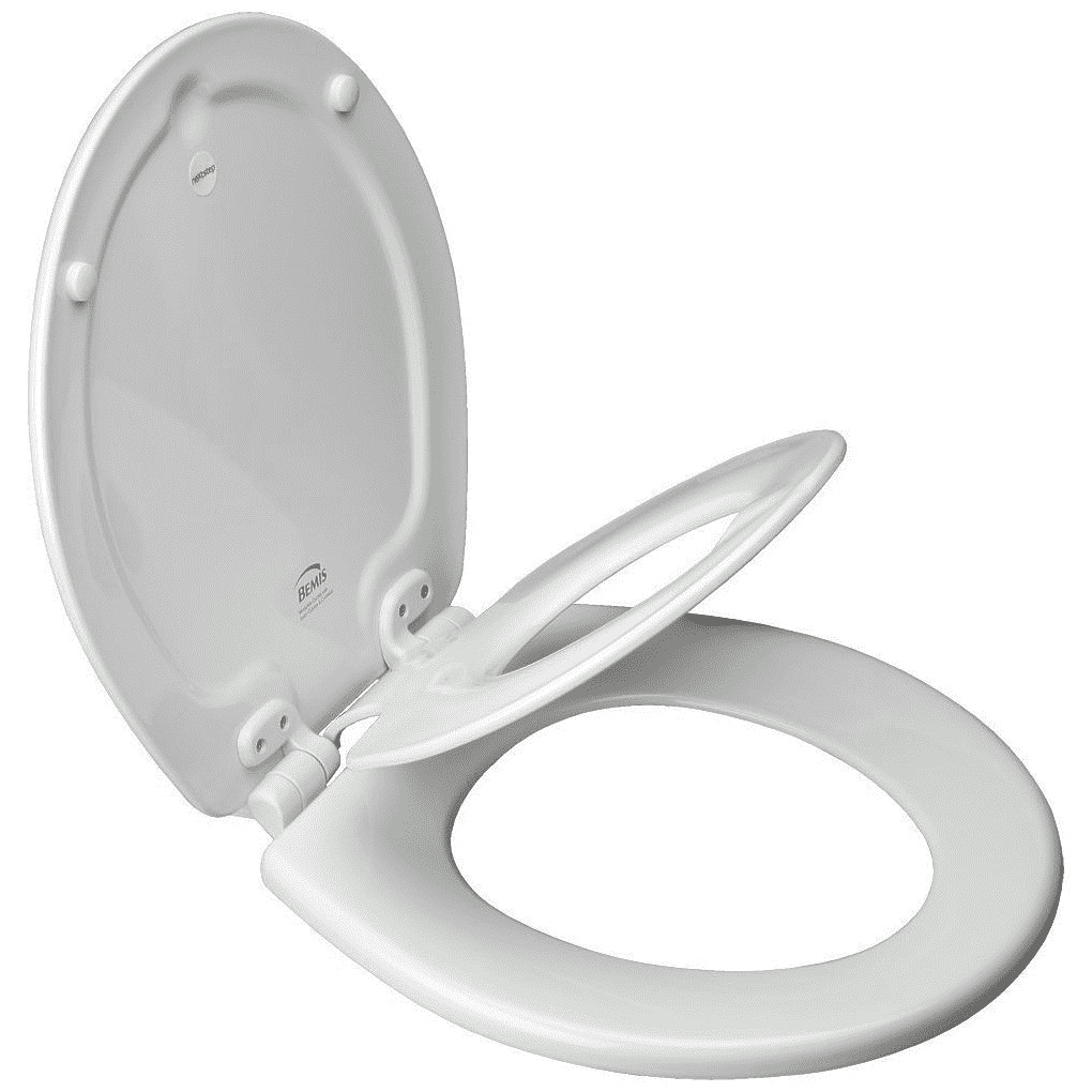 (LOT-2) BEMIS Toilet Seat,Molded Wood,White,17-1/16" H, 1483