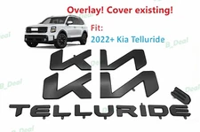 Custom OVERLAY Matte Black Telluride Front Rear K IA Emblem 2022+ Telluride