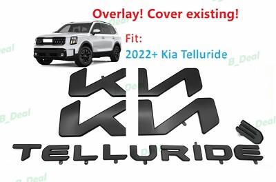 #ad Custom OVERLAY Matte Black Telluride Front Rear K IA Emblem 2022 Telluride $55.86