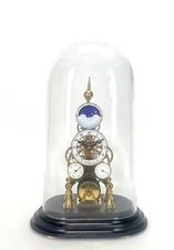 24K Vienna Style Pinwheel Moon Dial Calendar 8 Day Fusee Chain Skeleton Clock