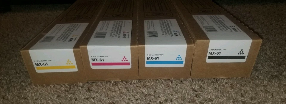 New Sharp Set Compatible  MX-61NTCA,MX-61NTBA,MX-61NTYA,MX-61NTMA - Image 2 of 4