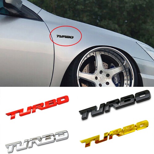 Universal Metal Turbo Badge Emblem Car Auto Fender Trunk Tailgate Decal Sticker` - Picture 2 of 15