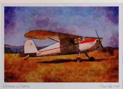 417087 Cessna 120 1947 Schellville CA Limited Edition Watercolour Print