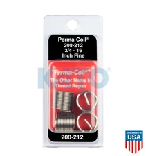 3/4-16 Thread Repair Pack Perma-Coil 208-212 (4 Insert) Helicoil 5528-12