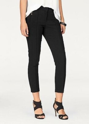 Bruno Banani Cropped Trousers Black Size UK 18 LF7 ii 03