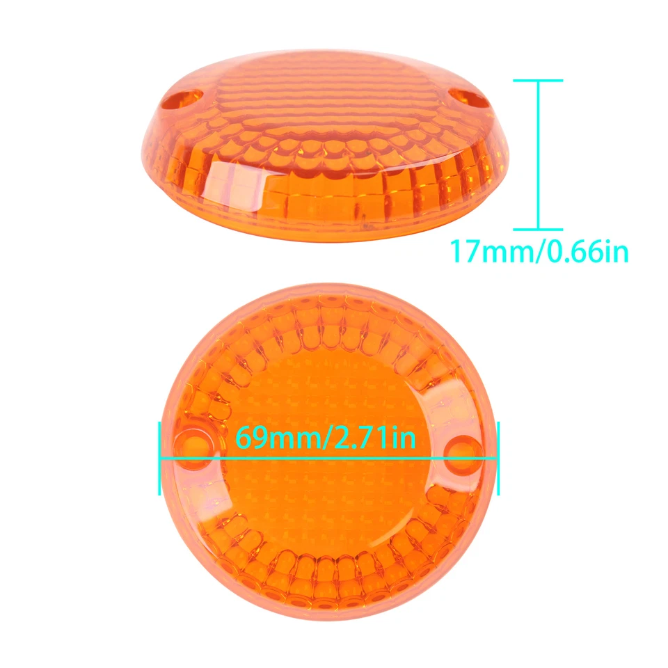 2 piezas cubiertas de lente ámbar señales de giro para Yamaha Bolt XVS950 2013-up Foto 2 de 4