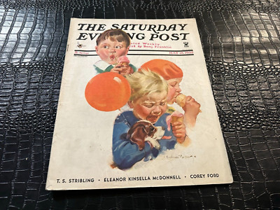 MAY 18 1935 SATURDAY EVENING POST magazine ICE CREAM - DOG - CHILDREN - BALLOON