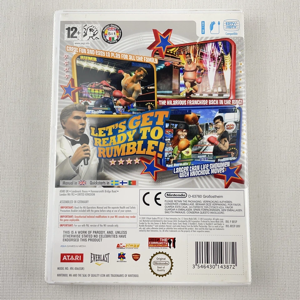 Ready To Rumble Revolution Boxing Nintendo WII Video Game ATARI w Tracked Post - Image 2 of 4