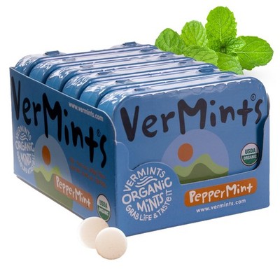 Organic Breath Mints PepperMint Candy Mints for Real Long-Lasting Flavor, Tra...